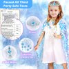8 Pcs Snow Princess Dress Up for Girls 4-6, Toddler Toys for Ages 3-8, Shiny Ice Sequin Princess Cape Set Girl Toys, Princess Kids Toys for Easter Halloween Birthday Christmas Gifts Party Favors