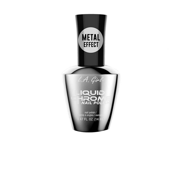 L.A.girl Liquid Chrome Nail Polish 0.47 FL OZ- 8 Colors (Gunmetal Gray)