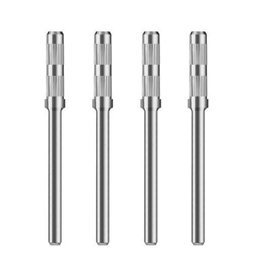 ERUIKA 4pcs Small Mandrel Bits, 3mm Mini Mandrel for Nail Sanding Bands 3/32'' Shank Electric Drill File Machine Manicure Accessory(Mandrel Bit)