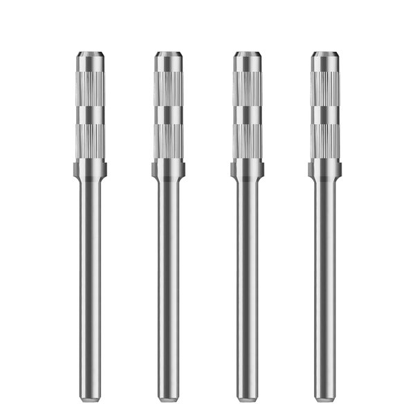 ERUIKA 4pcs Small Mandrel Bits, 3mm Mini Mandrel for Nail Sanding Bands 3/32'' Shank Electric Drill File Machine Manicure Accessory(Mandrel Bit)