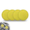 Msyuusr 4PCS Car Cup Holder Coaster, Silicone Honeycomb Auto Anti Slip Insert Coaster, Universal Car Accessories for Most Car Interior (Yellow)