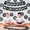 Race Car Birthday Party Decorations, Race Car Party Decorations Includes Happy Birthday Banner and Wheel Hanging Swirls, Race Car Theme Party Birthday Party Supplies