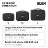 BUBM Cable Organizer Bag 3pcs Electronics Travel Organizer for Hard Drives, Cables, Phone, USB, SD Card（2 Year Warranty