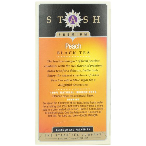 Stash Peach Black Tea, Tea , 20 ct