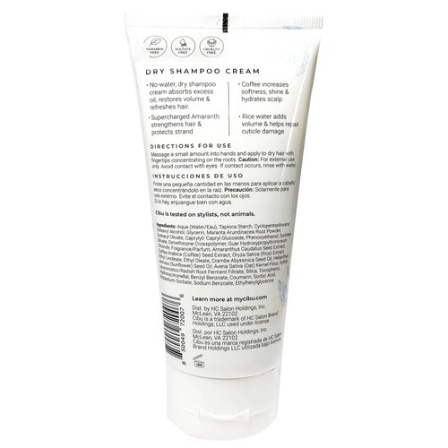 CIBU Dry Shampoo for All Hair Types and Textures | Absorbs Excess Oil, Restores Volume, and Refreshes Hair with Supercharged Amaranth, Coffee, and Rice Water | 6oz