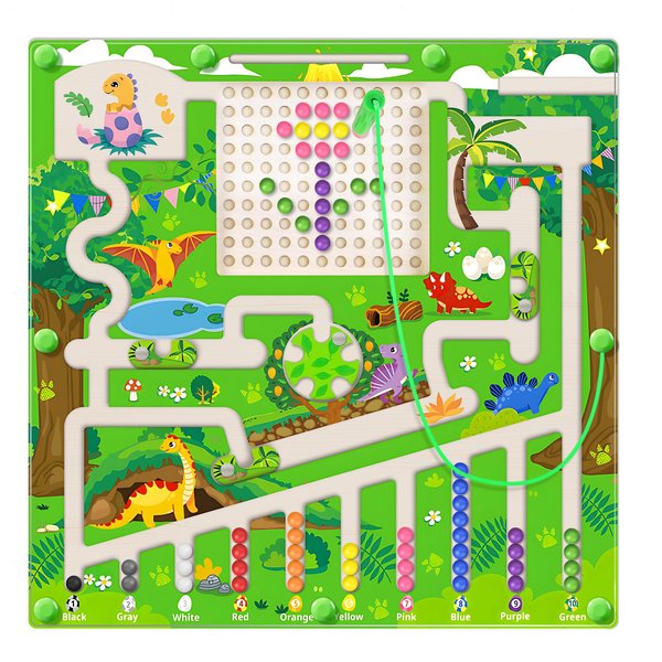 Magnetic Color and Number Maze, Montessori Toys for 3 4 5 Year Old Toddler Boys Girls, Magnet Drawing Board, Preschool Activities Educational Learning Toys, Gifts for Kids Birthday Christmas