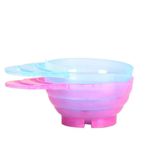 3PCS Plastic Hair Dye Tint Bowl Professional Beauty Salon Hairdresser Coloring Bowl DIY Hair Essence Treatment Special Bowl of Hair Oil Salon Dedicated Dyeing Tools Color Random