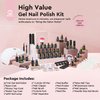 MEFA 56 Pcs Gel Nail Polish Kit with U V Light, 32 Colors All Seasons Soak Off Gel Polish Nail Set with Matte/Glossy Base Top Coat Essential Manicure Tools Nails Art DIY Gifts