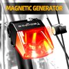 Bike Lights Front and Back, Fully Dynamo Bike Light Set, Motorized Friction Generator, 200 Lumens, Waterproof, Easy to Install, Never Need Battery Bike Light Silver
