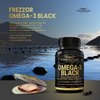 FREZZOR Omega 3 Black for Joint Care & Comfort - New Zealand Green Lipped Mussel Oil Capsules; 53x Higher Potency with UAF1000+ Super Antioxidant, No Fishy Aftertaste, 60 Count (Pack of 2)
