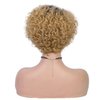 Quantum Love Human Hair Wigs for Black Women Short Curly Human Hair Side Part Wig Pixie Cut Brazilian Remy Human Hair Deep Curly None Lace Front Ombre Blonde Wigs