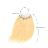 30 pcs 8 Inch Human Hair Swatches Testing Color Samples Rings for Salon Hair Color Chart (Blonde)