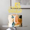 1 PCS 13 Official Teenager Cake Topper Glitter 13th Birthday Cake Pick Decorations for Teen 13th Birthday Party Supplies Gold