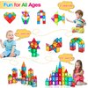 Feoxialy Magnetic Tiles for Kids Ages 3-5 4-8 STEM Educational Gifts Toys for 3 4 5 6 7+ Year Old Boys Girls Magnet Building Blocks Beginner Set Sensory Toddler Toys for Age 3-4 Christmas Birthday