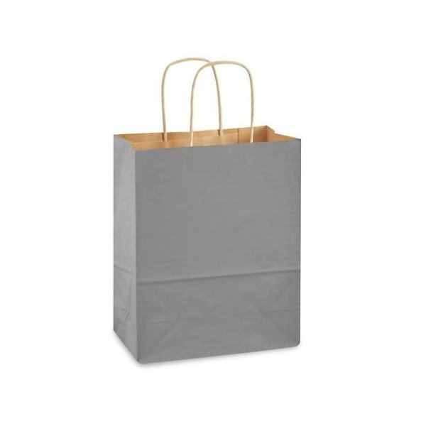 13 USA Gray Kraft Paper Gift Wrap Bags (8" x 10.25" x 4.5" Gusset)