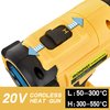 IRONFIST Heat Gun Cordless Welding Hot Air Gun with Digital Display 2-Temp Setting 50℃ to 550℃ & 6 Gear Wind Speed Adjustable Compatible with DEWALT Battery (Battery NOT Included)