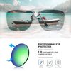 TOREGE Sports Polarized Sunglasses for Men Women Flexible Frame Cycling Running Driving Fishing Trekking Glasses TR24 (Matte Tortoise& Black& Green Revo Lens)