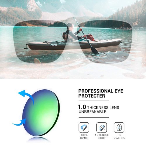 TOREGE Sports Polarized Sunglasses for Men Women Flexible Frame Cycling Running Driving Fishing Trekking Glasses TR24 (Matte Tortoise& Black& Green Revo Lens)