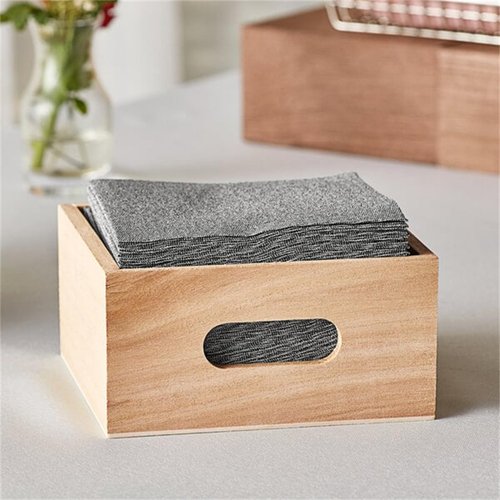 Choice Natural Wooden Display Crate/Condiment Caddy WS-553CRATENAT5-NF