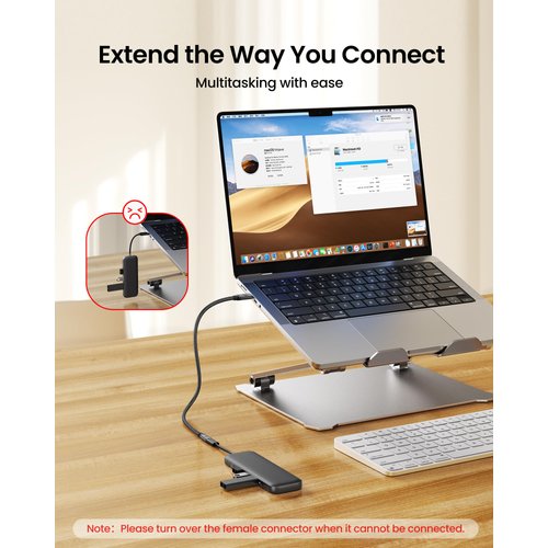 Silkland USB C Extension Cable, [20Gbps/240W/5K] USB C 3.2 Extender 1.6ft, 4K@60Hz Type C Video Extension Cord Male to Female Compatible with USBC Hub/PSVR2/iPhone 16/MacBook Pro/iPad/Mag safe Charger