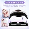Lyrzzey UV LED Nail Lamp 168W UV Light for Nails with 4 Timer Settings and LCD Touch Display Screen Auto Sensor Quick Drying Nail Dryer with All Gel Types (White)