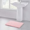 Walensee Bathroom Rug Non Slip Bath Mat (24x17 Inch Blush) Water Absorbent Super Soft Shaggy Chenille Machine Washable Dry Extra Thick Perfect Absorbant Best Small Plush Carpet for Shower Floor