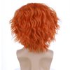 MAGQOO Mens Orange Wig Short Curly Spiky Mad Wig Synthetic Heat Resistant Cosplay Costume Wigs