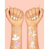 xo, Fetti Ballerina Party Temporary Tattoos - 50 Iridescent Foil | Happy Birthday Princess Decorations, Bow Girl Baby Shower Accessory, Ballet Theme Favor, Dancer Gift + Tutu Supplies