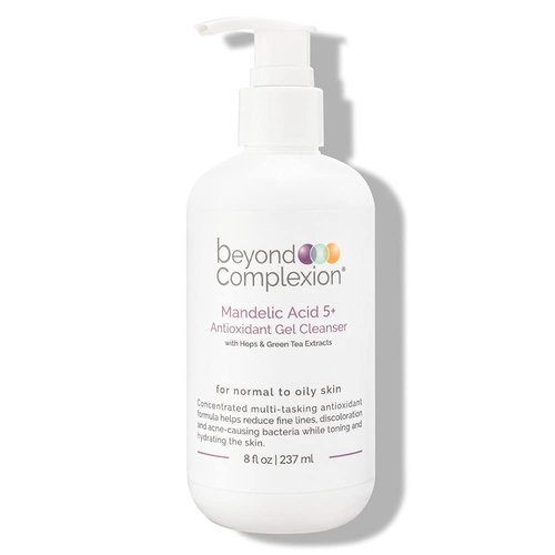 Beyond Complexion Mandelic Acid 5+ Face Wash Cleanser Antioxidant Gel - Gentle Exfoliating Foaming Facial Acid Wash