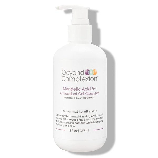 Beyond Complexion Mandelic Acid 5+ Face Wash Cleanser Antioxidant Gel - Gentle Exfoliating Foaming Facial Acid Wash