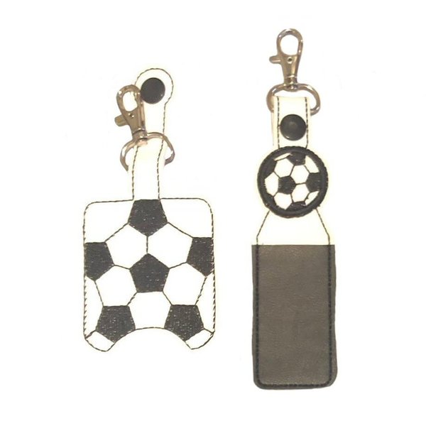 Soccer Hand Sanitizer Holder And/Or Lip Balm Holder