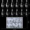 AddFavor 240pcs Almond Nail Tips Clear Full Cover Medium Length Short Fake Acrylic Gel X Nail Tips for Salon and Home Nail Art Manicure 12 Sizes