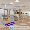 American Lighting Quick Disc 4 in. White Round 120V, 3000K, 9W, 500Lm Downlighting, Easy to Install, Dimmable, Led for Residencial, and Commercial Use (1 Pack)
