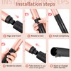 WILLBOND 6 in 1 Curling Iron Instant Heat up Curling Wand Set with 6 Interchangeable Ceramic Barrels and 3 Temperature Adjustments Curler Set Fast Heating Hair Wand Curler with Protective Glove