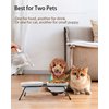 Cat Bowls, Upgraded 13 oz Ceramic Elevated Cat Food Bowls for Food and Water, Raised 2 Cat Dishes with Stainless Steel Stand Non-Slip and Anti-Rust, for Indoor Cats and Small Dog Bowl, Dishwasher Safe