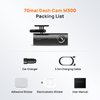 70mai Dash Cam M300, 1296P QHD, Built in WiFi Smart Dash Camera for Cars, 140° Wide-Angle FOV, WDR, Night Vision, iOS/Android Mobile App