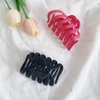 QTMY 2 Pack Hair Claw Clips for Styling,Decorative Fancy Hair Clips for Girls Women,Pink Black