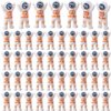 Sonwyoung 50 Pcs Mini Astronaut Figurines Miniature Astronaut Toys Rubber Tiny Astronauts Cake Topper Space Astronaut Party Favors for Christmas Space Birthday Gifts Goodie Bag Piñata Stuffers
