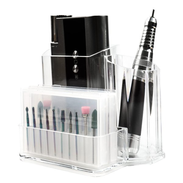 BQAN Nail Drill Holder Box Professional Organizers And Storage For Nail Tech, Nail Drill Stand Display Storage Nail Desk Organizer for Nail Lovers
