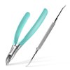MR.GREEN Toenail Clippers Stainless Steel Ingrown Nail Cutter Thick and Hard Nails Pedicure Manicure Tools (Green+Nail Remover)