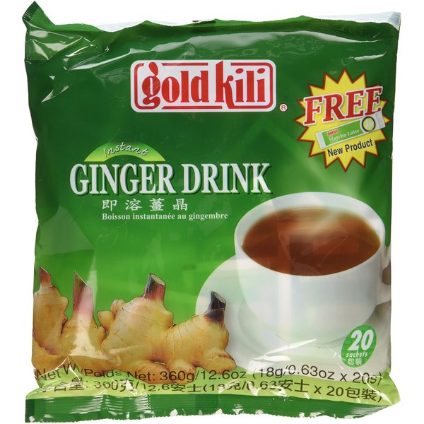 Ginger Drink Gold Kili 40 Sachets Packed in 2 Bags, 12.6 oz (With Honey)