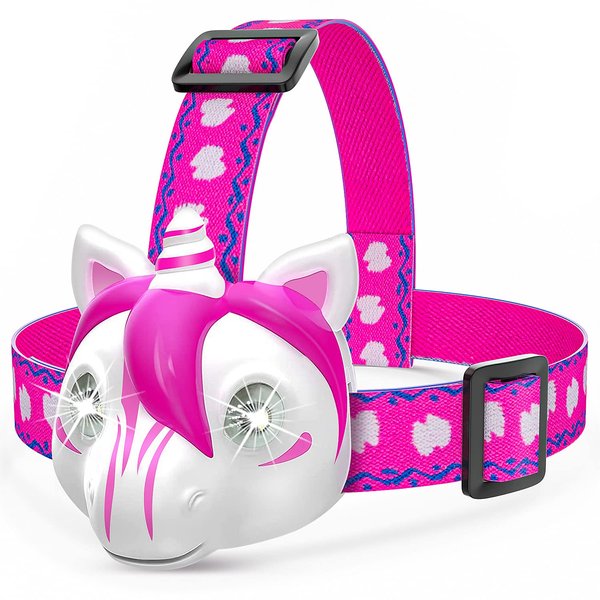 Toys LED Headlamp-Headlamp for Kids Unicorn Toy Head Lamp Flashlight 3 Adjustable Lighting Mode with Elastic Headbands for Boys, Girls, or Adults for Camping, Hiking, Reading, and Parties