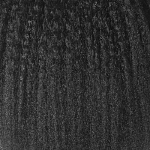 Real Remy Thick Yaki Hair Clip In Hair Extensions for African American Kinky Straight Clip ins 7pcs/set 10"-24" 80g-180g (140g 22", Jet Black)