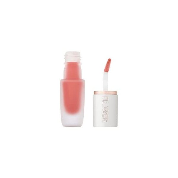 FLOWER BEAUTY By Drew Barrymore Perfect Pout Lip Color - Soft Matte Finish - Liquid Lipstick - Comfortable + Lightweight Feel (Salsa)