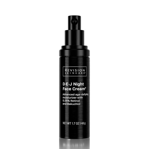 Revision Skincare D·E·J Night Face Cream, Anti Aging Moisturizer, Antioxidant Rich with Retinol and Bakuchiol, 1.7 Ounces