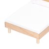 SUNGOOYUE 1:12 Dollhouse Double Bed Model, Mini Portable Oak Material Bed Furniture Decoration for Dollhouse Accessories