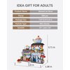 LUOGFYNI Japanese Street View Shaved Ice Shop Building Blocks Set, Ice Cream Store Simulation Creative Model, Mini Bricks Construction Building Toy, Gifts for Adults Kids (1219)