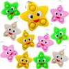 Bulk 24 Packs Christmas Mini pop Sensory Fidget Gifts for Holiday Kids Wish Party Favors Supplies and Classroom Students Prize (24 Stars)