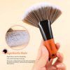 Docolor Fan Brush Professional Face Makeup Brush Highlighting Kabuki Premium Synthetic Hairs Cosmetic Tool, Red BULL Fan Brush