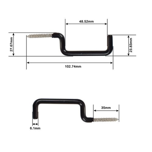 Archery Bow Hook Real Tree Stand Bow Hangers Bow Gear Holder Outdoor Hunting Accessory Black(10 pcs/Pack